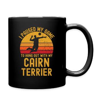 Volleyball et Cairn Terriers - Mug uni - noir - Droite