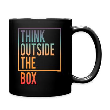 Think outside the Box - Tasse einfarbig - Schwarz - Rechts