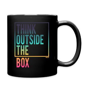 Think outside the Box - Tasse einfarbig - Schwarz - Rechts