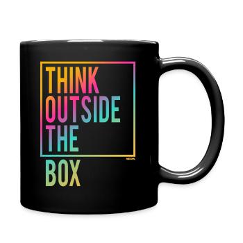 Think outside the Box - Tasse einfarbig - Schwarz - Rechts