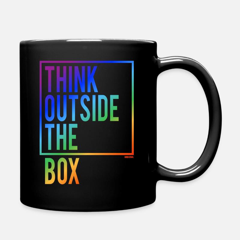 Think outside the Box - Tasse einfarbig - Schwarz