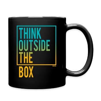Think outside the Box - Tasse einfarbig - Schwarz - Rechts