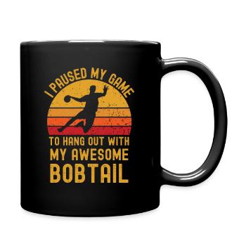 Handball and Bobtail - Full Colour Mug - black - Right