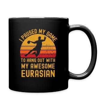 Handball and Eurasians - Full Colour Mug - black - Right