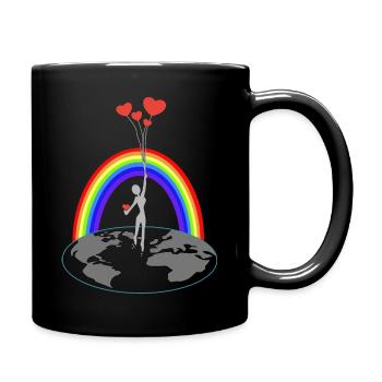 L’amour vous rend libre - Mug uni - noir - Droite