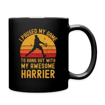 Tennis und Harrier - Tasse einfarbig - Schwarz - Rechts