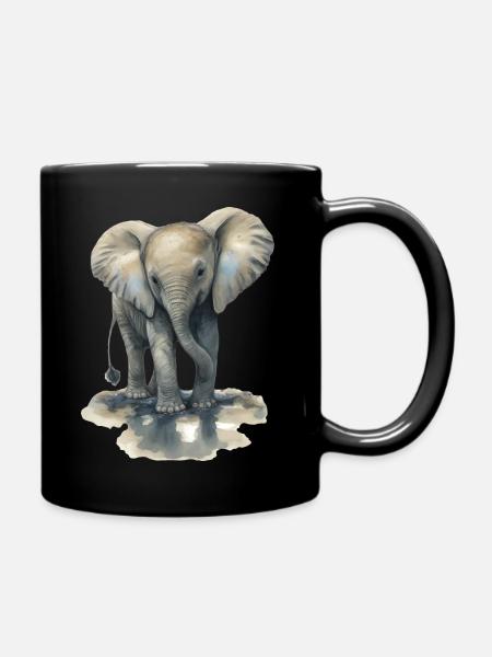 Bébé éléphant - Mug uni - noir