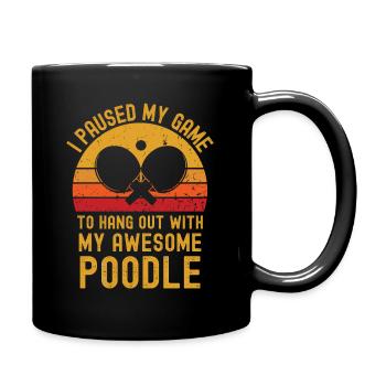 Tennis de table et caniches - Mug uni - noir - Droite