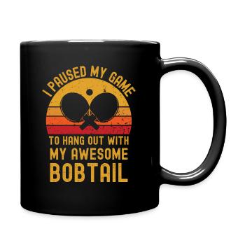Table tennis and bobtail - Full Colour Mug - black - Right