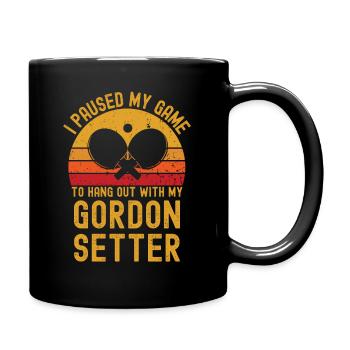 Tennis de table et setter Gordon - Mug uni - noir - Droite