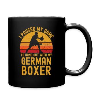 Basket-ball et boxeurs allemands - Mug uni - noir - Droite