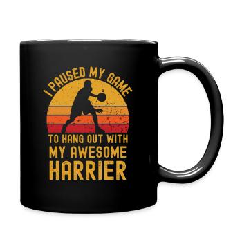 Basketball und Harrier - Tasse einfarbig - Schwarz - Rechts