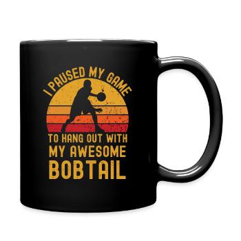 Basketball and Bobtail - Full Colour Mug - black - Right