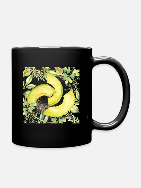 Avocado - Tasse einfarbig - Schwarz
