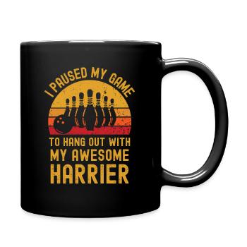 Bowling und Harrier - Tasse einfarbig - Schwarz - Rechts