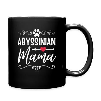 Abyssinian Cat Mama - Full Colour Mug - black - Right