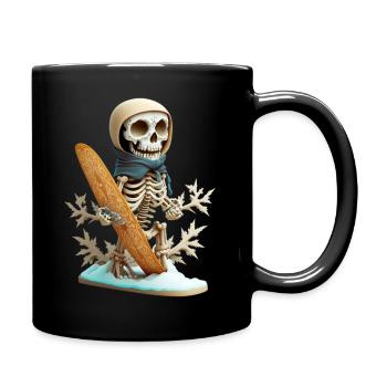 Eat Sleep Snowboard Repeat - Tasse einfarbig - Schwarz - Rechts