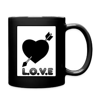 L.O.V.E 2 - Tasse einfarbig - Schwarz - Rechts