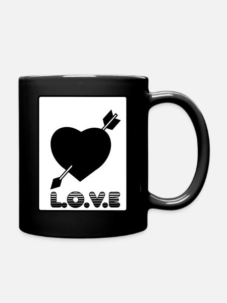 L.O.V.E 2 - Tasse einfarbig - Schwarz
