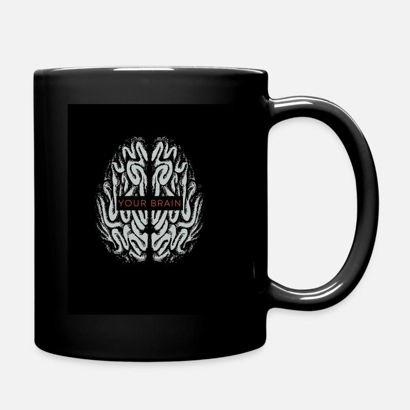 your brain - Full Colour Mug - black