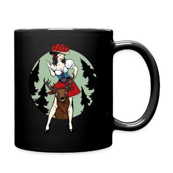 Fille de la Forêt-Noire - Mug uni - noir - Droite