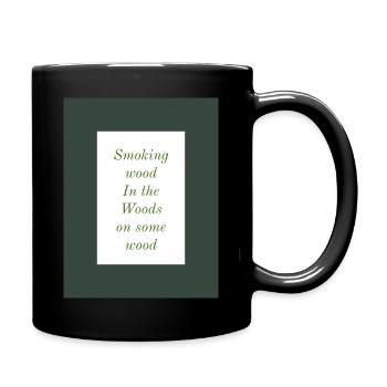 Smoking Wood Weed - Tasse einfarbig - Schwarz - Rechts