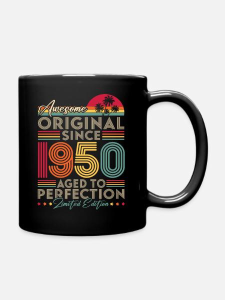 1950 Vintage Original Rétro Cadeau d’anniversaire - Mug uni - noir