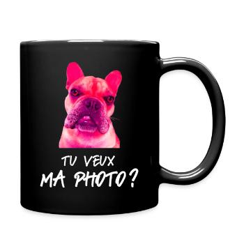 tu veux ma photo cadeau - Mug uni - noir - Droite