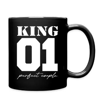 King and Queen King couple white - Tasse einfarbig - Schwarz - Rechts