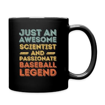 Scientifique baseball rétro - Mug uni - noir - Droite