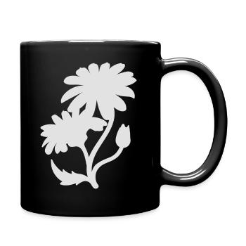 Einfache Gänseblümchen - Tasse einfarbig - Schwarz - Rechts