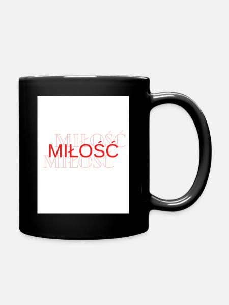 LOVE - Full Colour Mug - black
