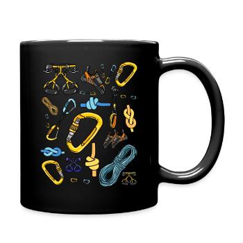 Kletter-Ausrüstung - Tasse einfarbig - Schwarz - Rechts
