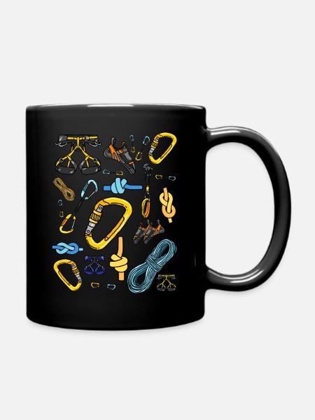 Kletter-Ausrüstung - Tasse einfarbig - Schwarz