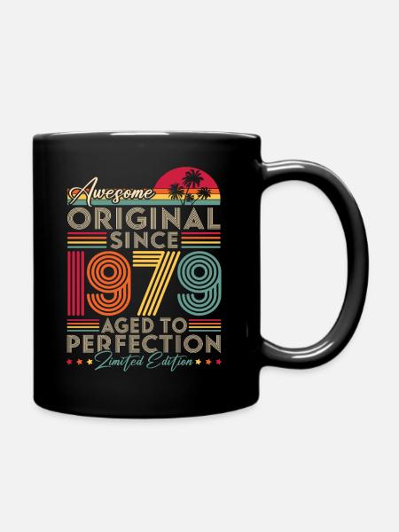 1979 Vintage Original Retro Birthday Gift - Full Colour Mug - black