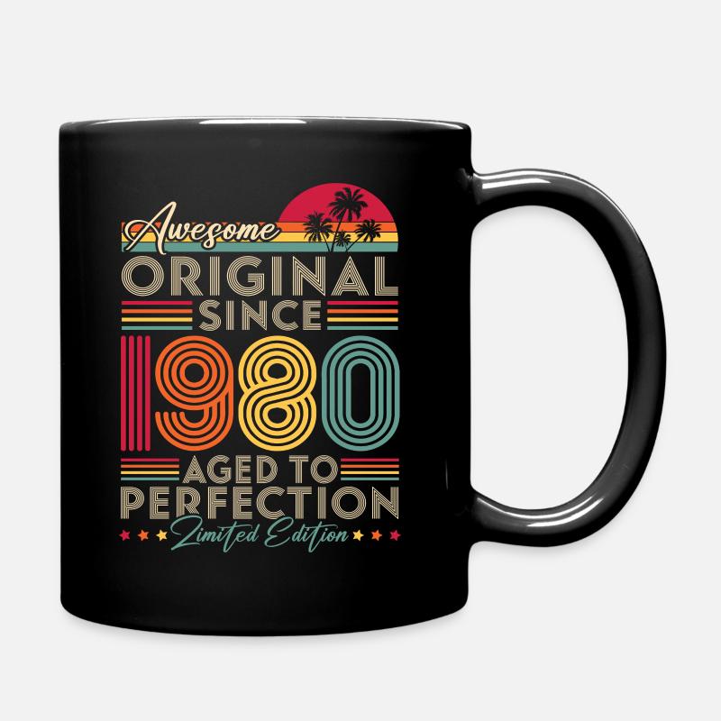 1980 Vintage Original Retro Geburtstagsgeschenk - Tasse einfarbig - Schwarz