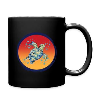Turtle_Harmony - Full Colour Mug - black - Right