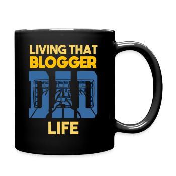 Living That Blogger Dad Life Blogger Papa - Tasse einfarbig - Schwarz - Rechts