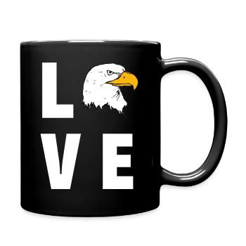 Aigle d’amour - Mug uni - noir - Droite