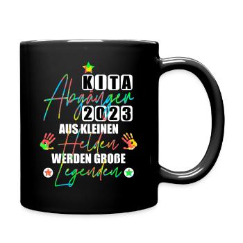 Kita Helden - Tasse einfarbig - Schwarz - Rechts
