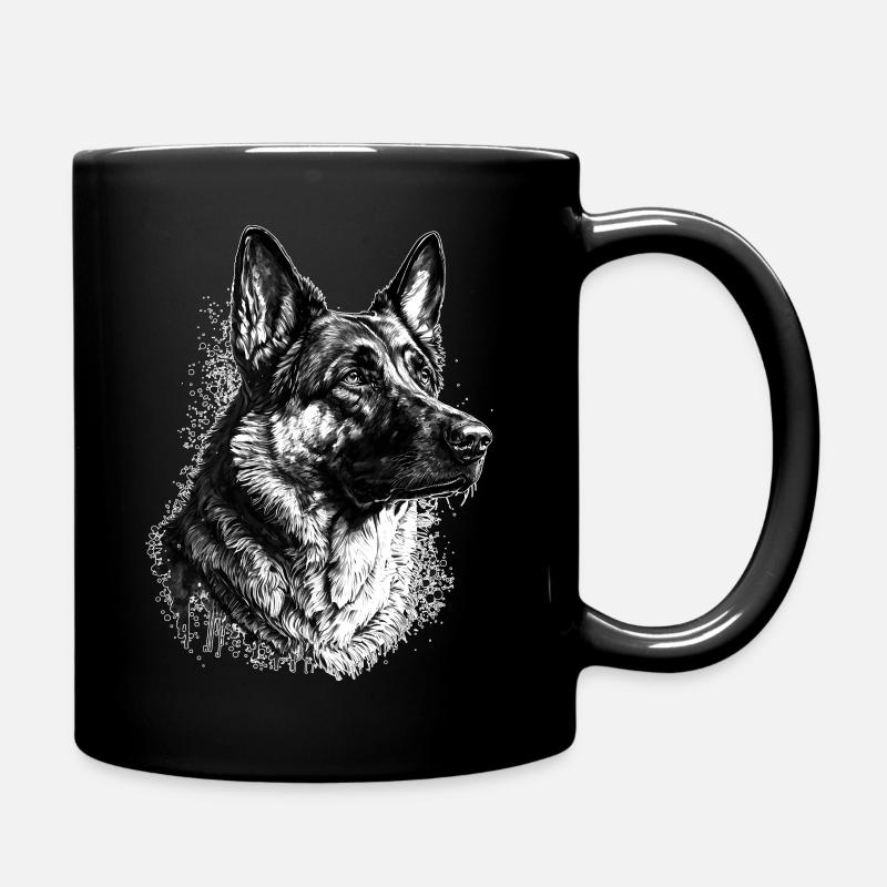 Schäferhund - Tasse einfarbig - Schwarz