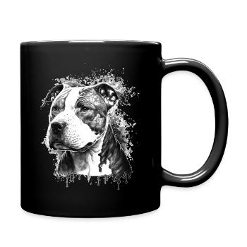 Pitbull - Tasse einfarbig - Schwarz - Rechts