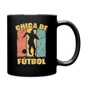 Women Soccer retro - Full Colour Mug - black - Right