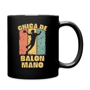 Women Handball retro - Full Colour Mug - black - Right