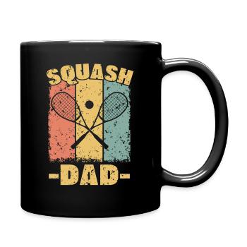 Squash Papa retro - Tasse einfarbig - Schwarz - Rechts