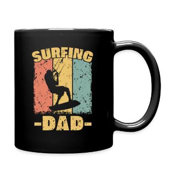 Kitesurf papa rétro - Mug uni - noir - Droite