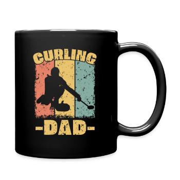 Curling papa rétro - Mug uni - noir - Droite