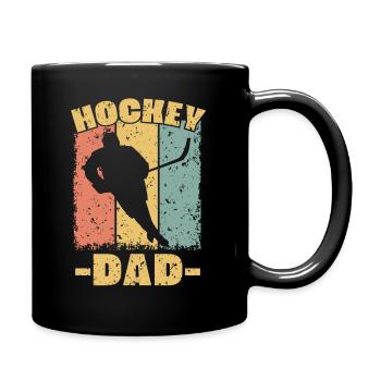 Papa de hockey sur glace rétro - Mug uni - noir - Droite