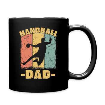 Handball papa rétro - Mug uni - noir - Droite