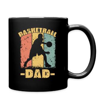 Basketball dad retro - Full Colour Mug - black - Right